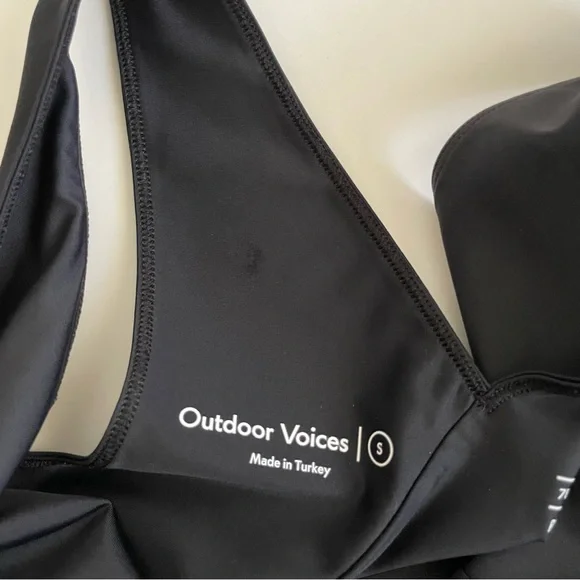 Outdoor Voices SplashKnit 6" Cutout Bodysuit Romper Black NWT - Picture 5 of 10